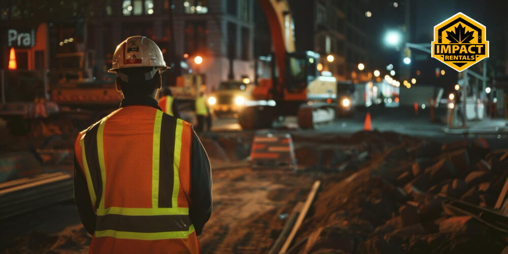 Nighttime Construction Site Safety Tips Canada - Impact rentals